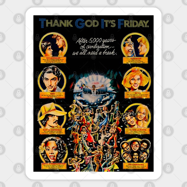 Thank God It's Friday 1978 Sticker by Pop Fan Shop